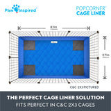 Paw Inspired® PopCorner Guinea Pig Cage Liners, C&C 2X3