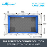Paw Inspired® PopCorner Guinea Pig Cage Liners, C&C 2X3