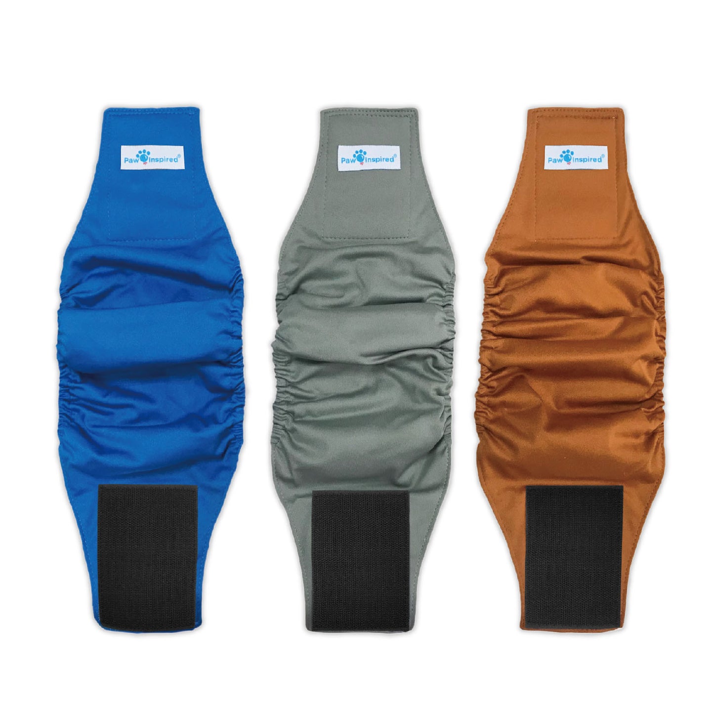 Paw Inspired Washable Male Dog Wraps Belly Band for Dogs (Assorted (Black Lining))