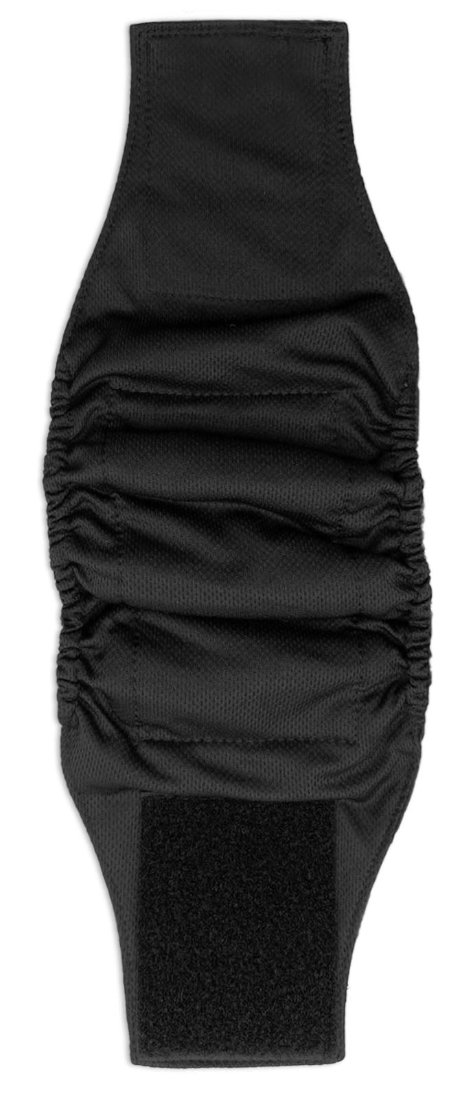 Paw Inspired Washable Male Dog Wraps Belly Band for Dogs (Black (Black Lining))