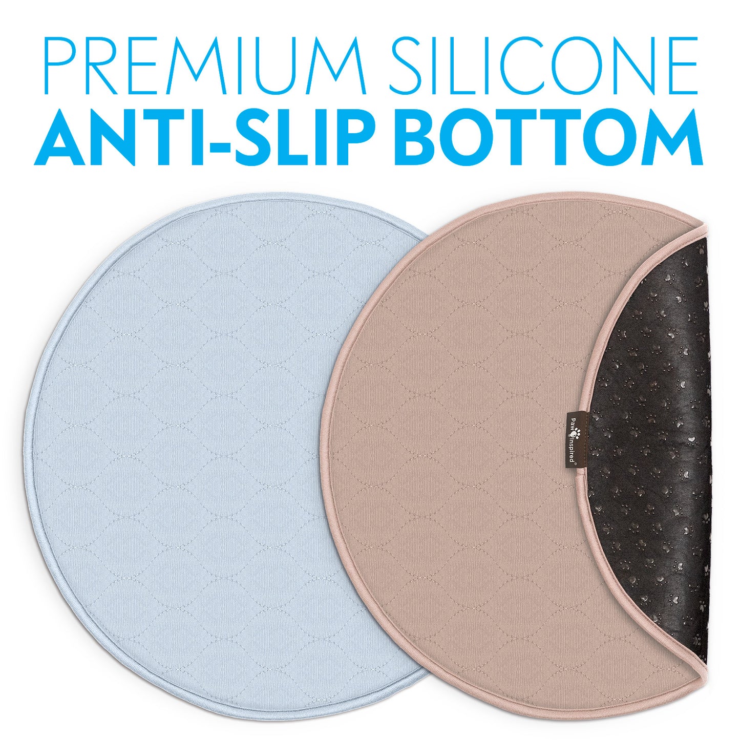2ct Paw Inspired® Round Washable Pee Pads, 17in