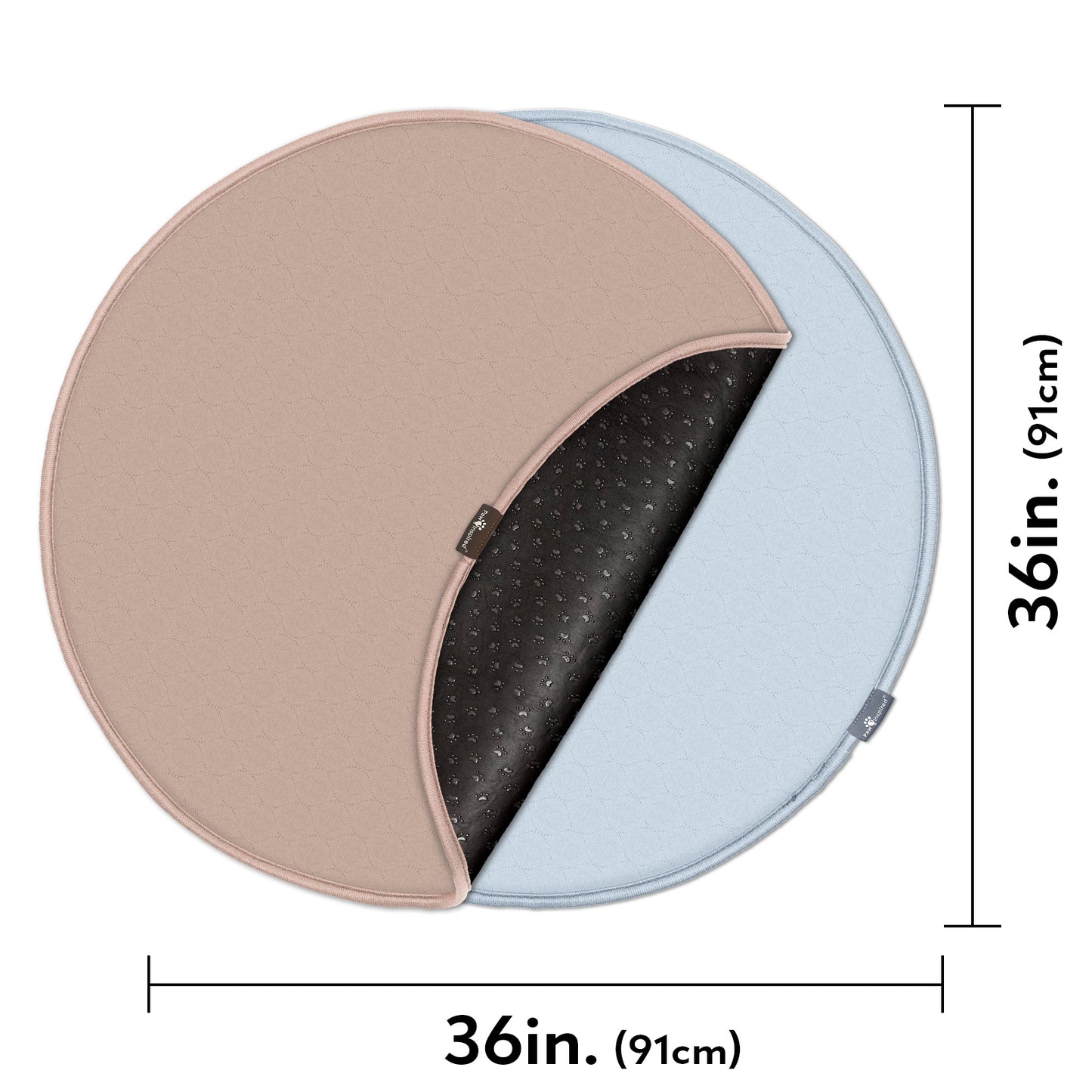2ct Paw Inspired® Round Washable Pee Pads, 36in