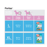 12ct Peritas Female Disposable Dog Diapers, Extra Large
