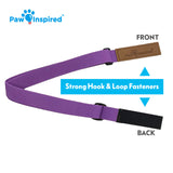 Paw Inspired Washable and Disposable Dog Diaper Suspenders, Purple