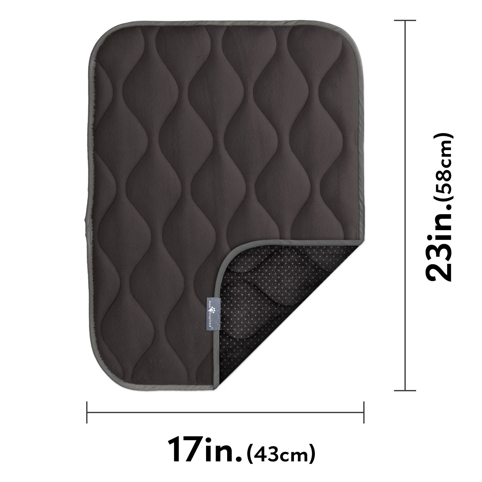 Paw Inspired® Washable Padded Crate Mats for Dogs (Gray)