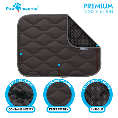 Paw Inspired® Washable Padded Crate Mats for Dogs (Gray)