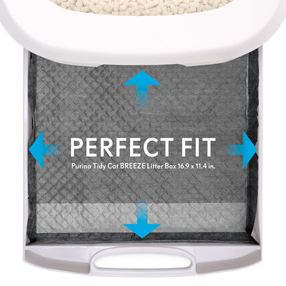 80ct Paw Inspired Activated Carbon Cat Pads for Breeze Tidy Cat Litter System 16.9" x 11.4"