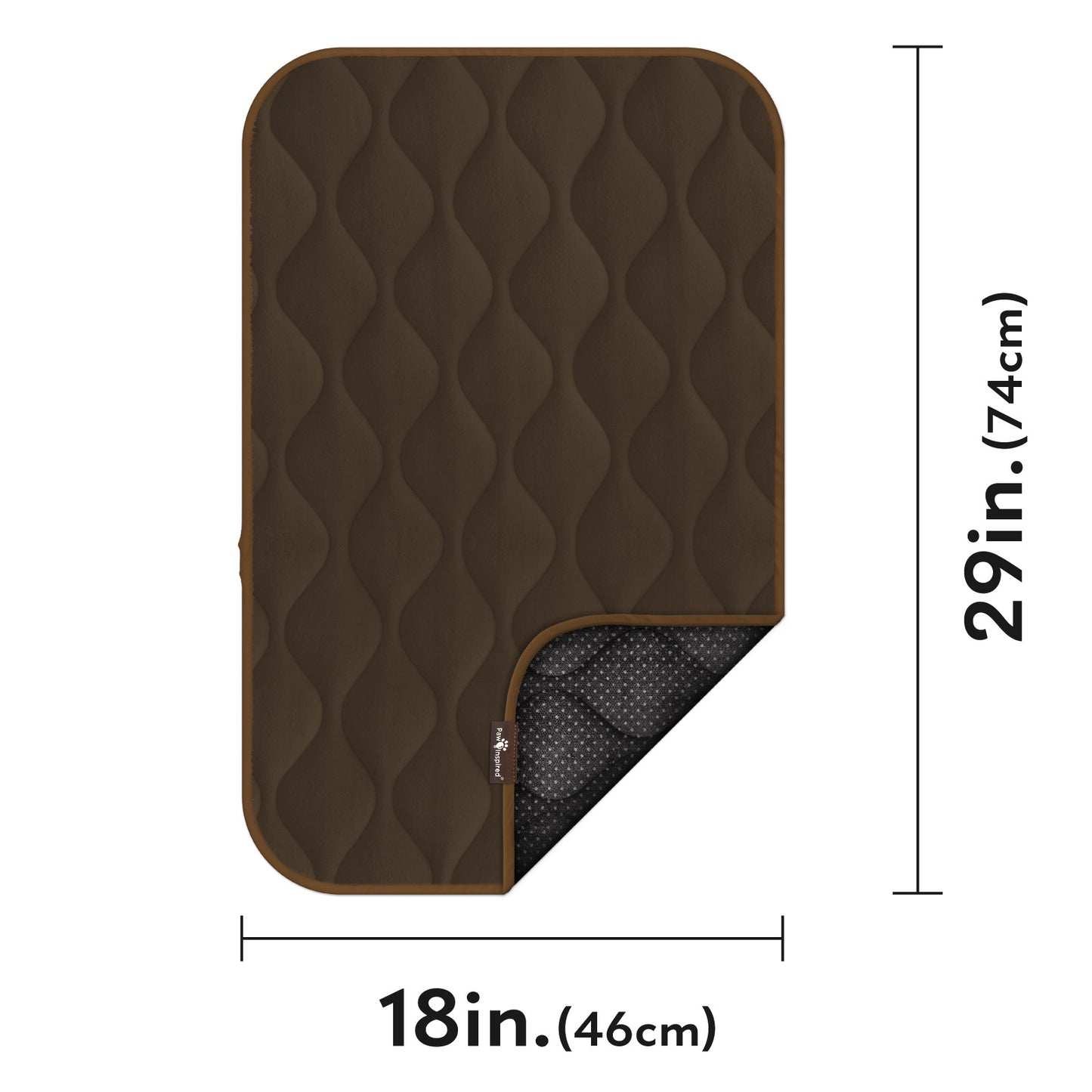Paw Inspired® Washable Padded Crate Mats for Dogs (Dark Brown)