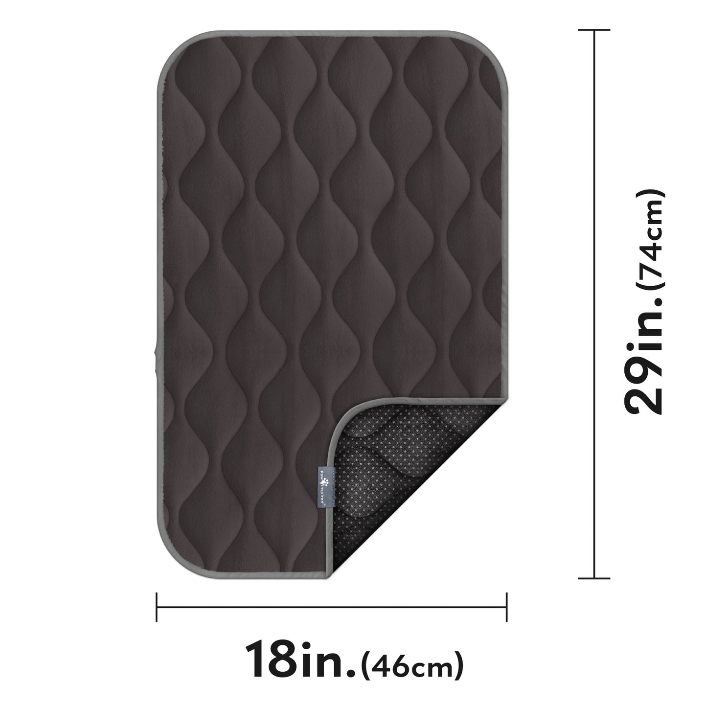 Paw Inspired® Washable Padded Crate Mats for Dogs (Gray)