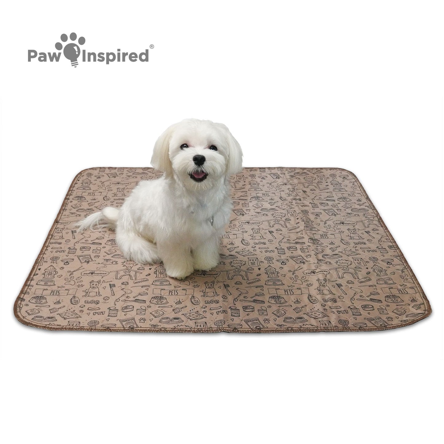 30x32" Paw Inspired Extra Large Washable Puppy Training Pads, Reusable Dog Pads