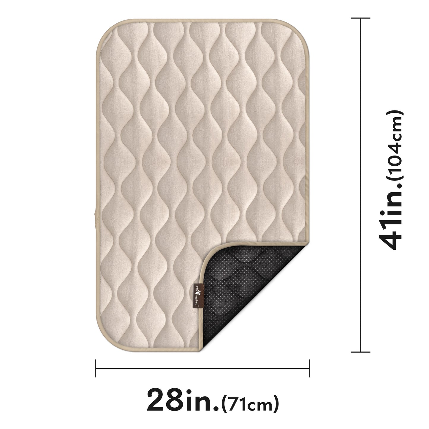 Paw Inspired® Washable Padded Crate Mats for Dogs (Tan)