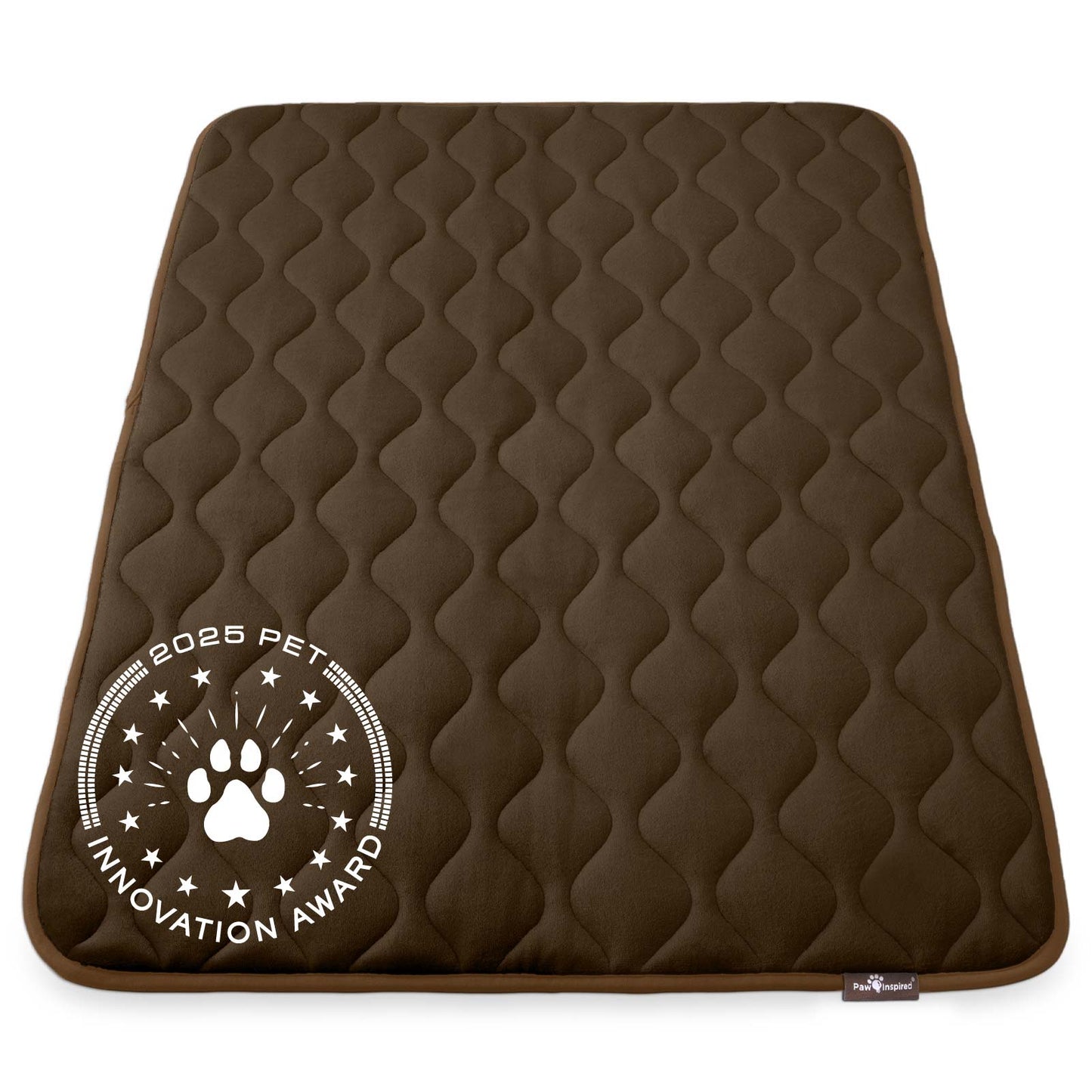 Paw Inspired® Washable Padded Crate Mats for Dogs (Dark Brown)