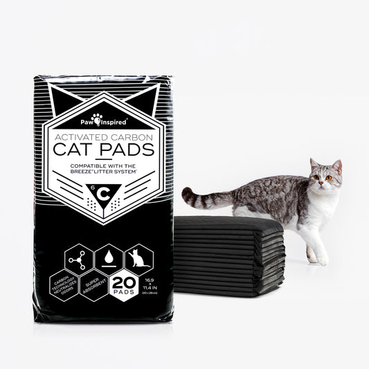 20ct Paw Inspired Activated Carbon Cat Pads for Breeze Tidy Cat Litter System 16.9" x 11.4"