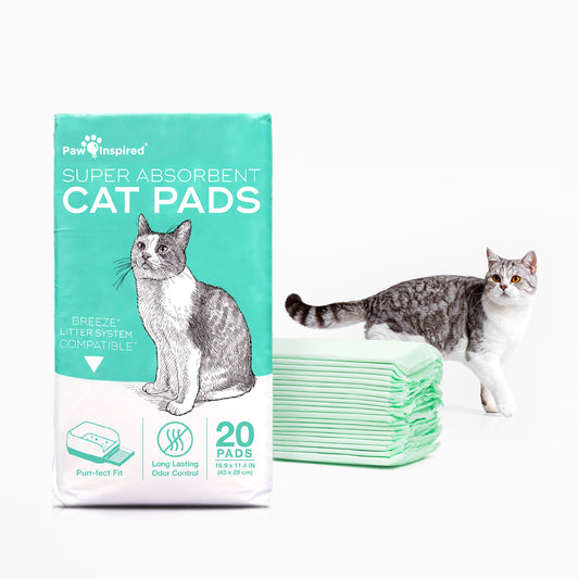 20ct Paw Inspired Generic Refill Cat Pads for Breeze Tidy Cat Litter System  16.9" x 11.4"