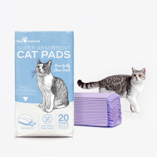 20ct Paw Inspired Scented Cat Pads for Breeze Tidy Cat Litter System 16.9" x 11.4"