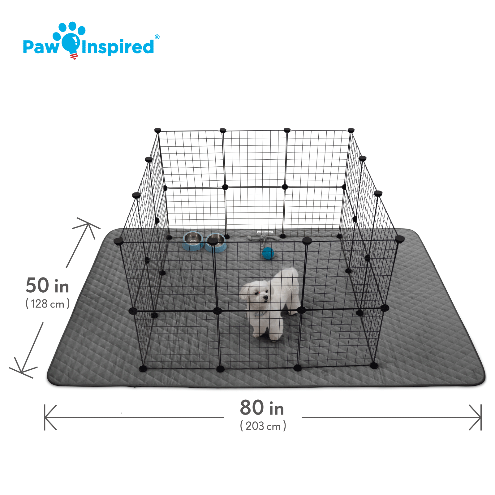 Paw Inspired Playpen Mat 80x50"