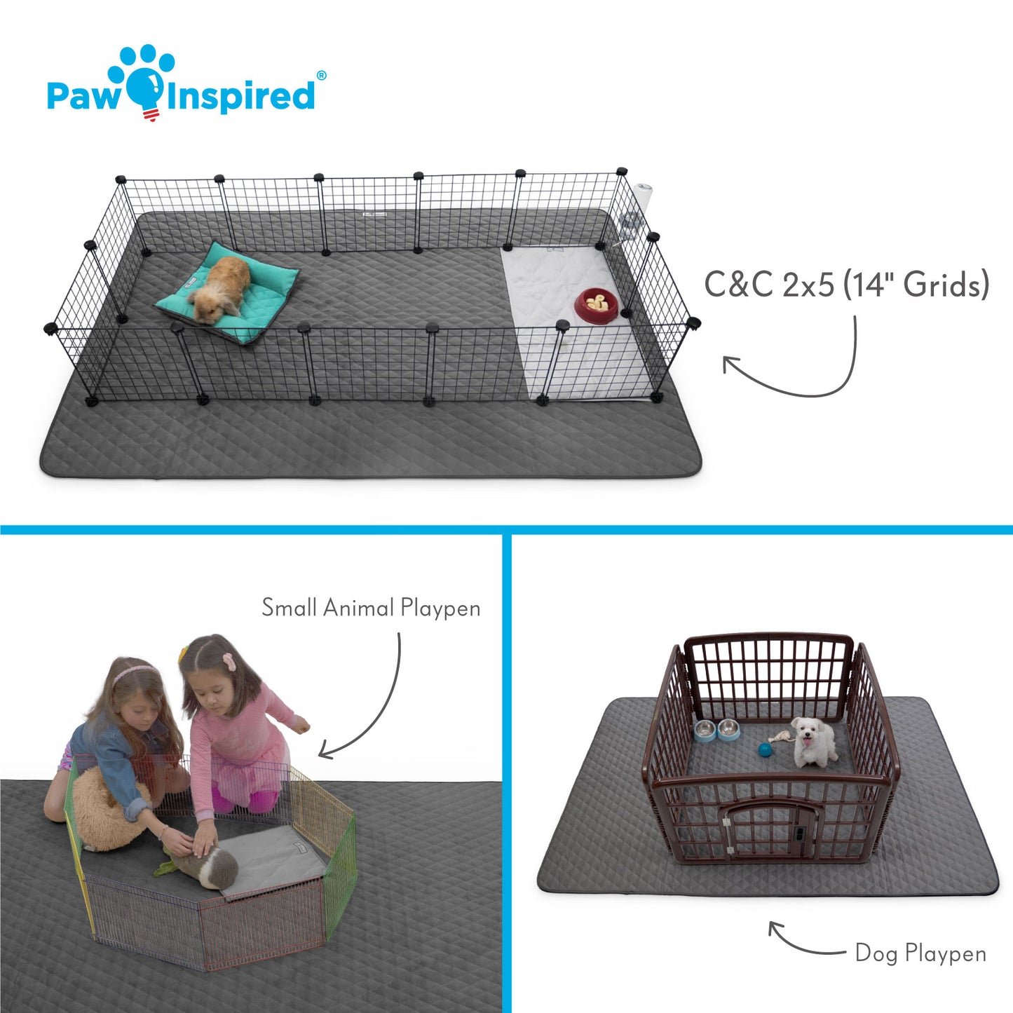 Paw Inspired Playpen Mat 80x50"