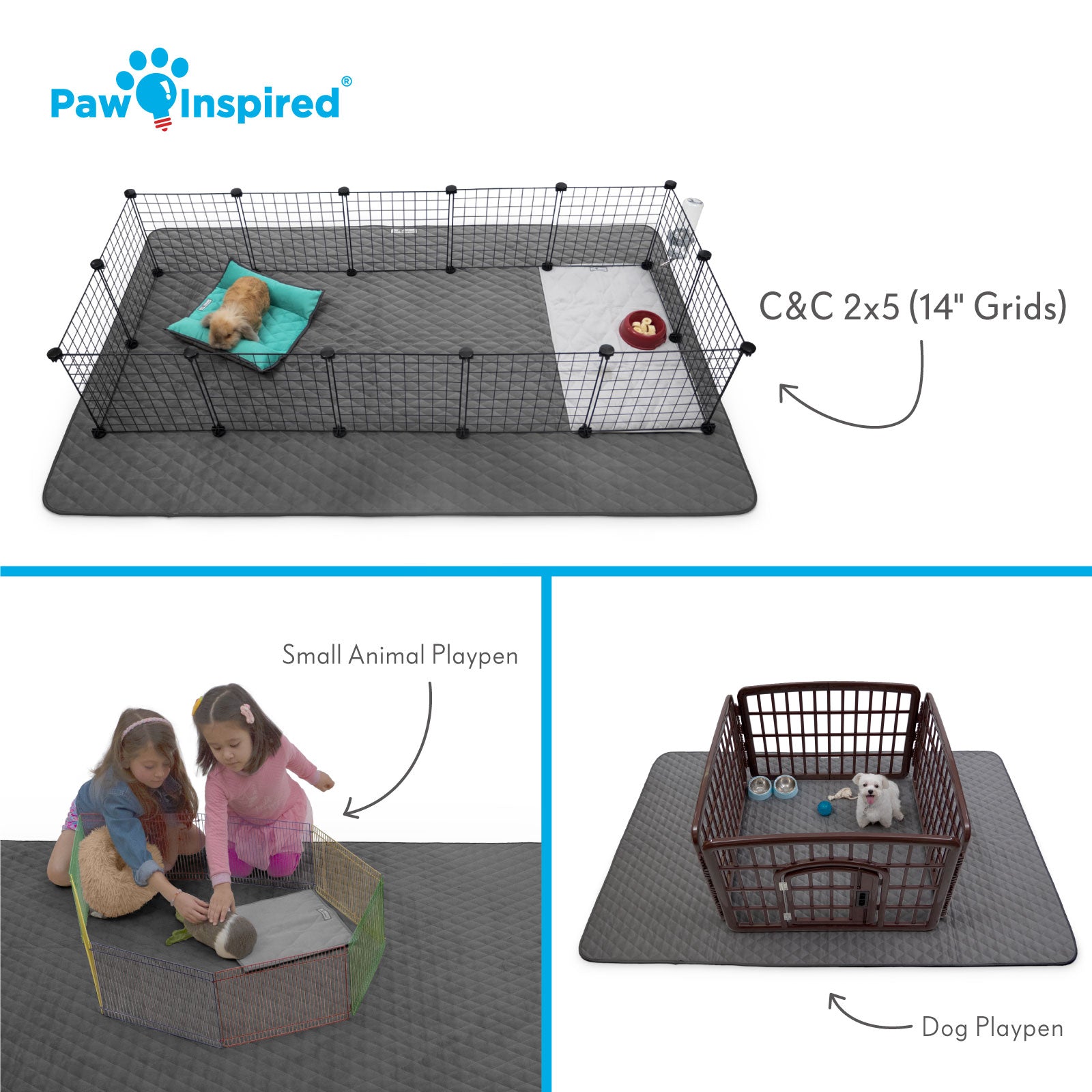 Paw Inspired Playpen Mat 80x50"