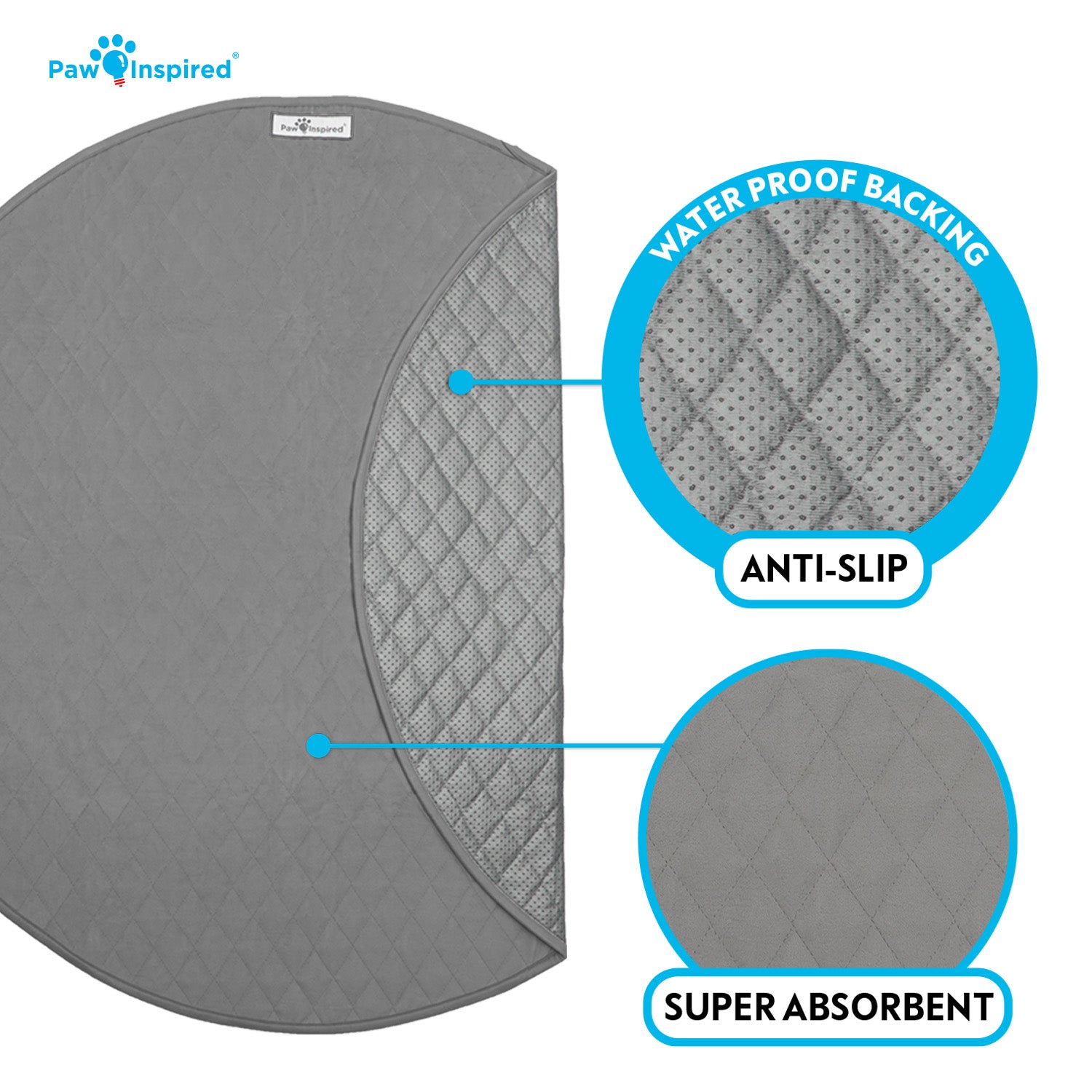 Paw Inspired Round Playpen Mat 48"