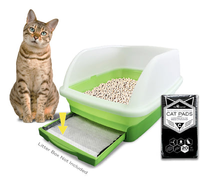 80ct Paw Inspired Activated Carbon Cat Pads for Breeze Tidy Cat Litter System 16.9" x 11.4"