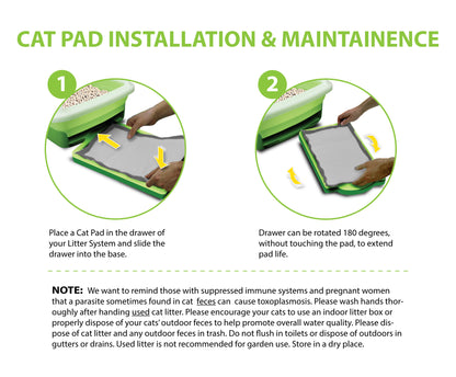 80ct Paw Inspired Activated Carbon Cat Pads for Breeze Tidy Cat Litter System 16.9" x 11.4"