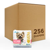 256ct Paw Inspired Ultra Protection Female Disposable Dog Diapers, X-Small, Bulk