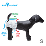 32ct Paw Inspired Ultra Protection Female Disposable Dog Diapers, Small