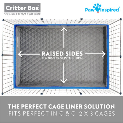 Paw Inspired Critter Box® Washable Guinea Pig Cage Liners, C&C 2X3