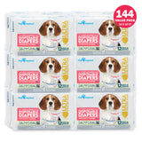 144ct Paw Inspired Ultra Protection Female Disposable Dog Diapers, Medium