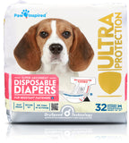 256ct Paw Inspired Ultra Protection Female Disposable Dog Diapers, Medium, Bulk