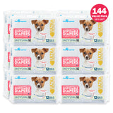 144ct Paw Inspired Ultra Protection Female Disposable Dog Diapers, Small