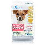 144ct Paw Inspired Ultra Protection Female Disposable Dog Diapers, Small