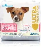 256ct Paw Inspired Ultra Protection Female Disposable Dog Diapers, Small, Bulk