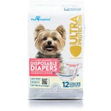 144ct Paw Inspired Ultra Protection Female Disposable Dog Diapers, Extra Small