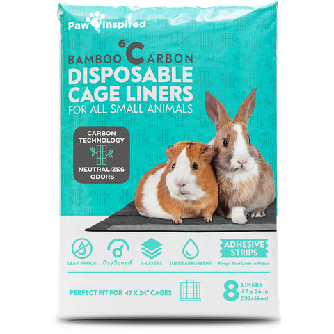 8ct Paw Inspired Disposable Guinea Pig Cage Liners (47” x 26” (Midwest)