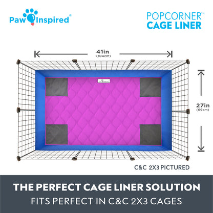 Paw Inspired® PopCorner Guinea Pig Cage Liners, C&C 2X3