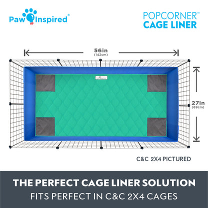 Paw Inspired® PopCorner Guinea Pig Cage Liners, C&C 2X4