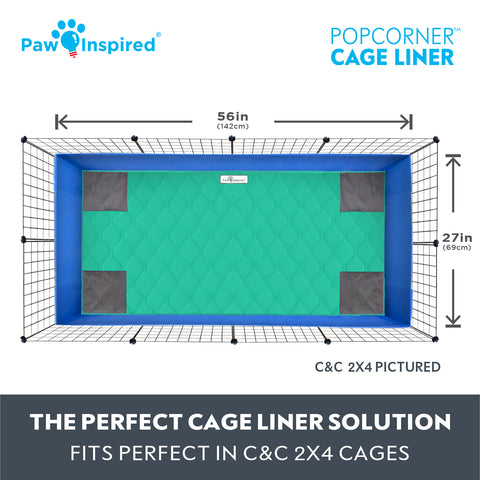 Paw Inspired® PopCorner Guinea Pig Cage Liners, C&C 2X4