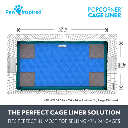 Paw Inspired® PopCorner Guinea Pig Cage Liners, Midwest