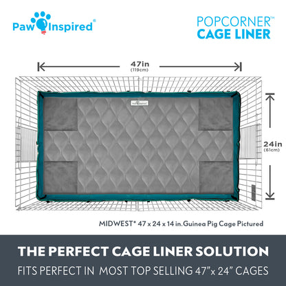 Paw Inspired® PopCorner Guinea Pig Cage Liners, Midwest