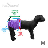 3ct Paw Inspired Ultra Protection Washable Dog Diapers, Reusable, Female, Assorted (Black Lining), Medium