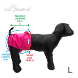 3ct Paw Inspired Ultra Protection Washable Dog Diapers, Reusable, Female, Large