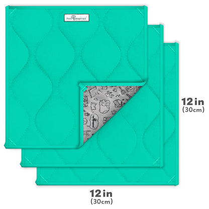 3ct Paw Inspired Washable 12”x12” Guinea Pig Liner Pads