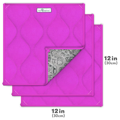 3ct Paw Inspired Washable 12”x12” Guinea Pig Liner Pads