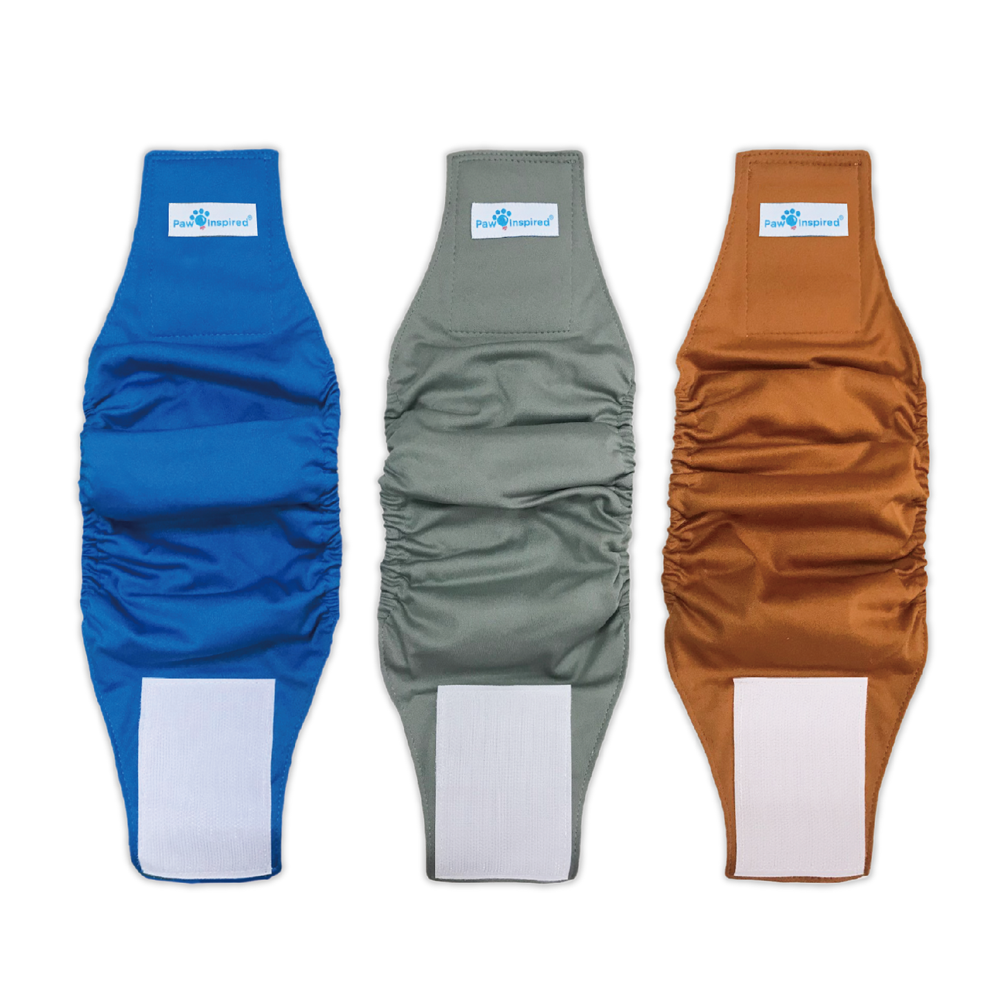 Paw Inspired Washable Male Dog Wraps Belly Band for Dogs (Assorted (White Lining))