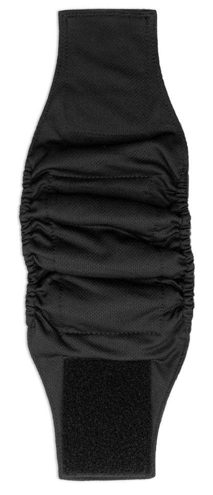 Paw Inspired Washable Male Dog Wraps Belly Band for Dogs (Black (Black Lining))