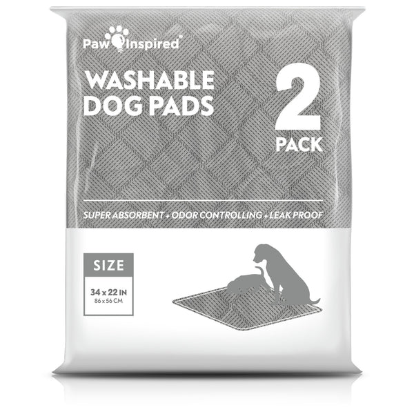 34X22" Paw Inspired Washable Puppy Training Pads, Reusable Dog Pads
