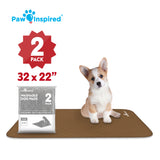 34X22" Paw Inspired Washable Puppy Training Pads, Reusable Dog Pads