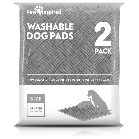 41x41" Paw Inspired Washable Puppy Training Pads, Reusable Dog Pads