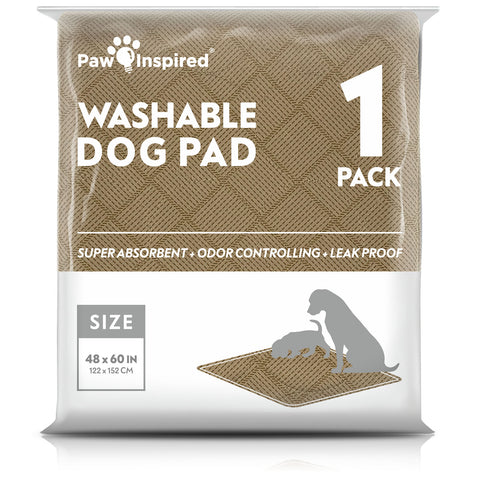 48x60" Paw Inspired Washable Puppy Training Pads, Reusable Dog Pads
